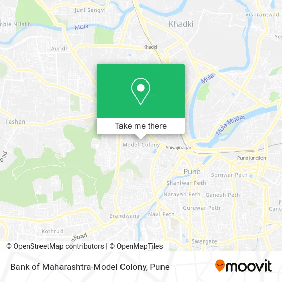 Bank of Maharashtra-Model Colony map