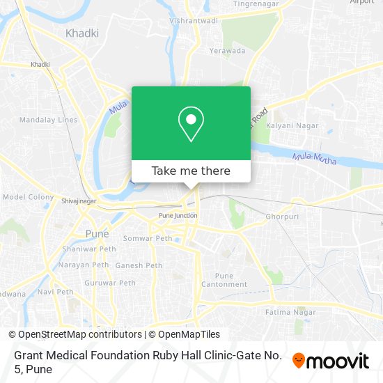 Grant Medical Foundation Ruby Hall Clinic-Gate No. 5 map