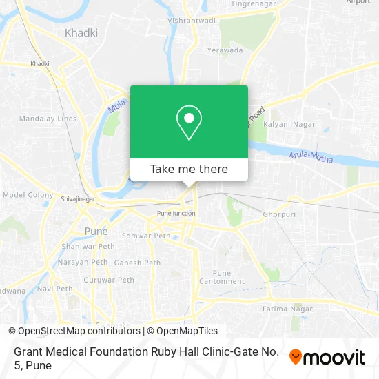 Grant Medical Foundation Ruby Hall Clinic-Gate No. 5 map