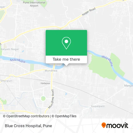 Blue Cross Hospital map