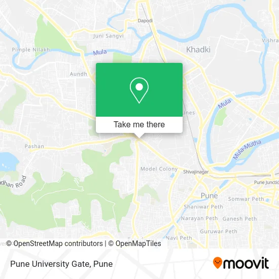 Pune University Gate map