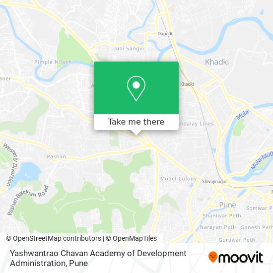 Yashwantrao Chavan Academy of Development Administration map