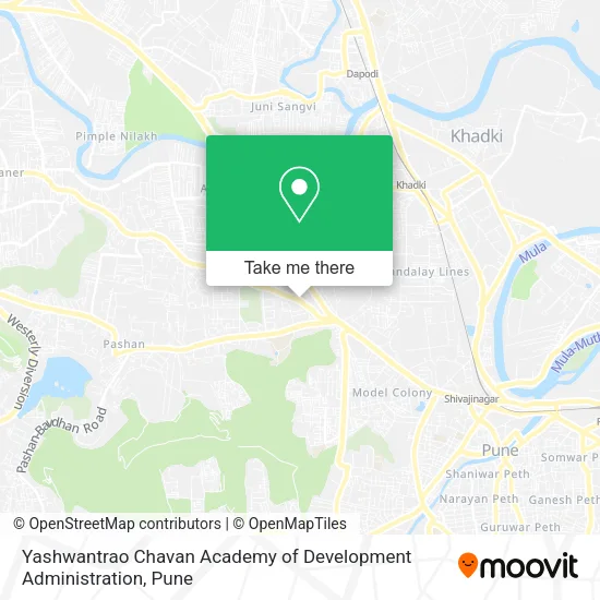 Yashwantrao Chavan Academy of Development Administration map