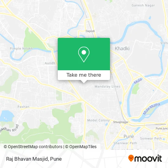 Raj Bhavan Masjid map