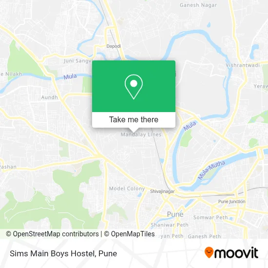 Sims Main Boys Hostel map