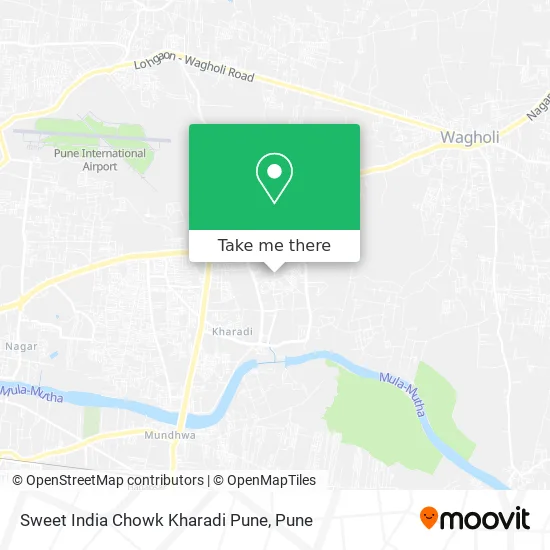 Sweet India Chowk Kharadi Pune map