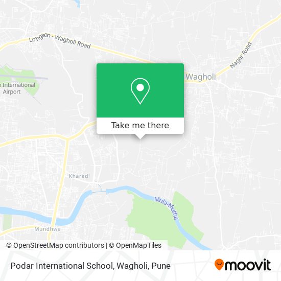 Podar International School, Wagholi map