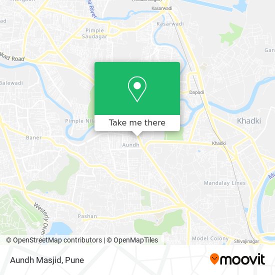 Aundh Masjid map