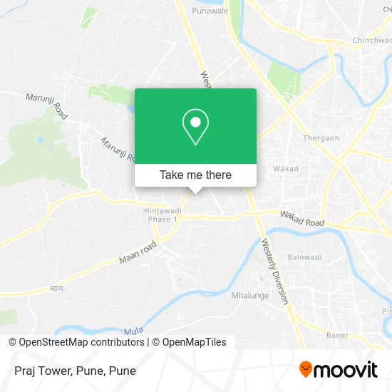 Praj Tower, Pune map