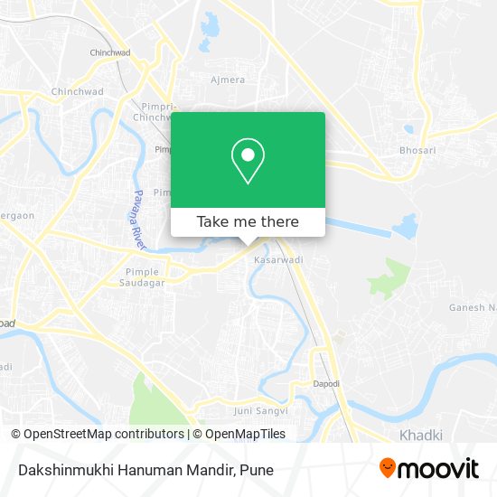 Dakshinmukhi Hanuman Mandir map