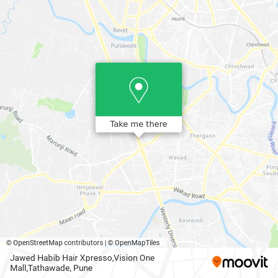 Jawed Habib Hair Xpresso,Vision One Mall,Tathawade map
