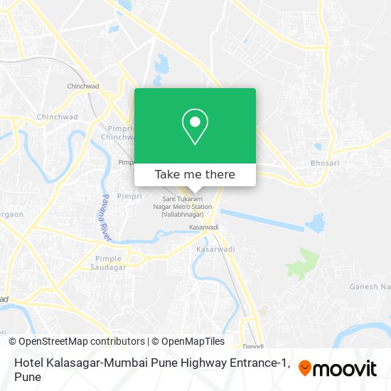 Hotel Kalasagar-Mumbai Pune Highway Entrance-1 map