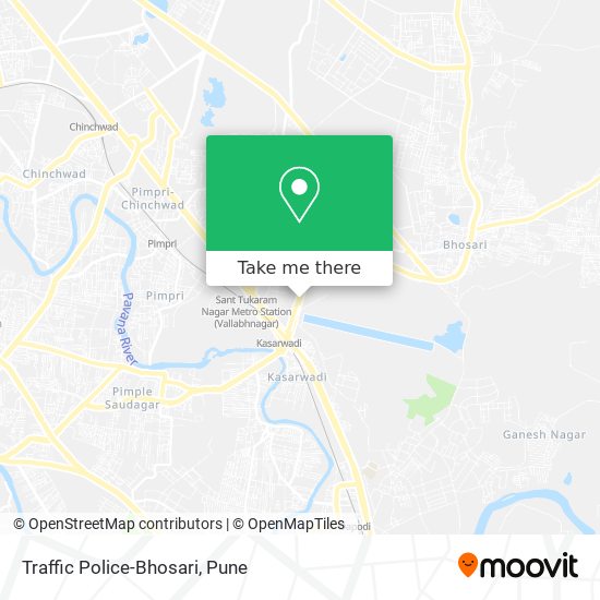 Traffic Police-Bhosari map