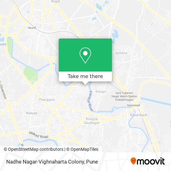 Nadhe Nagar-Vighnaharta Colony map