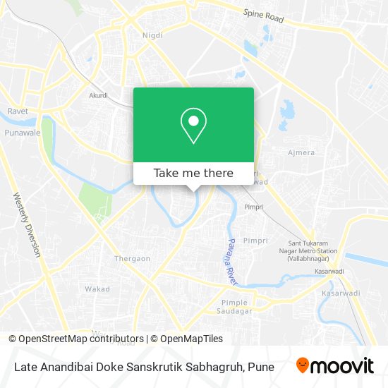 Late Anandibai Doke Sanskrutik Sabhagruh map