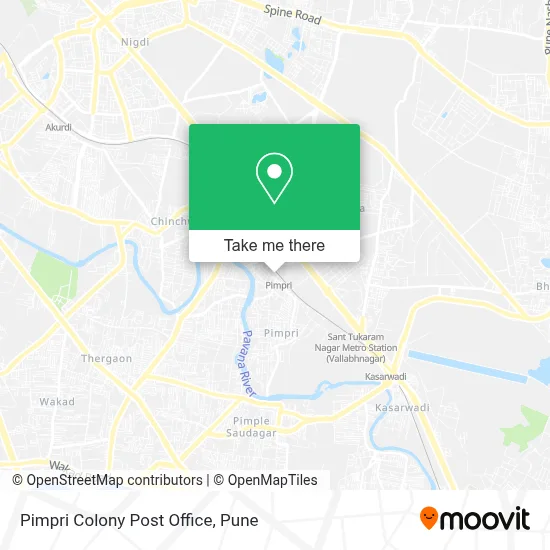 Pimpri Colony Post Office map