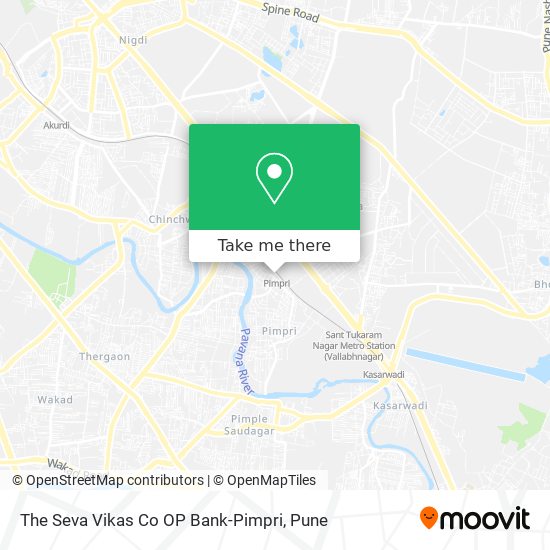 The Seva Vikas Co OP Bank-Pimpri map