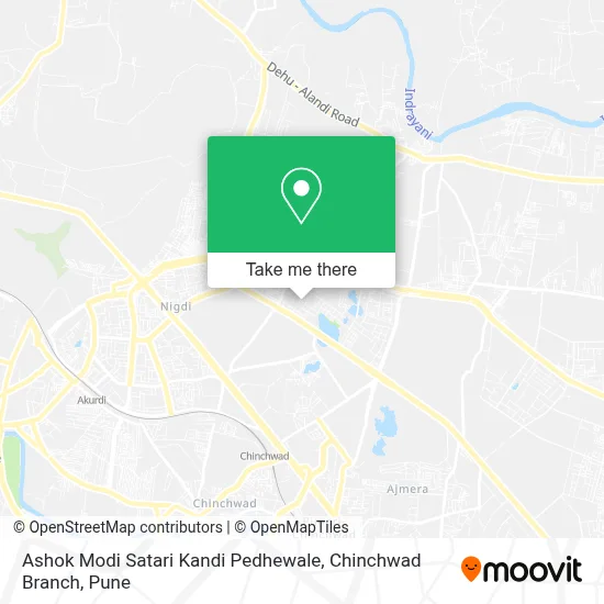 Ashok Modi Satari Kandi Pedhewale, Chinchwad Branch map