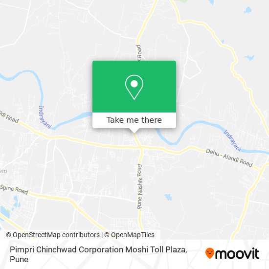 Pimpri Chinchwad Corporation Moshi Toll Plaza map