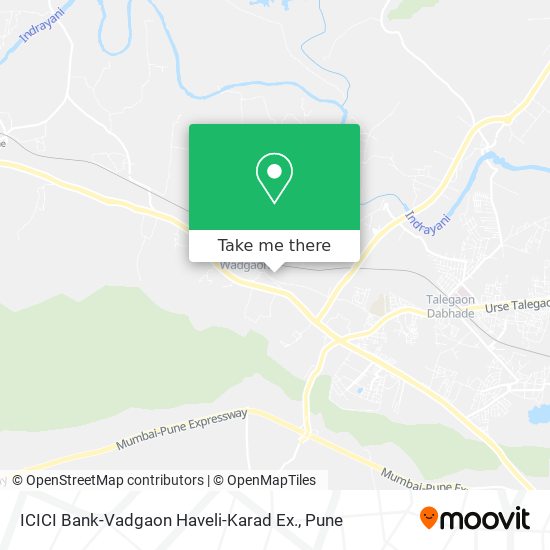ICICI Bank-Vadgaon Haveli-Karad Ex. map