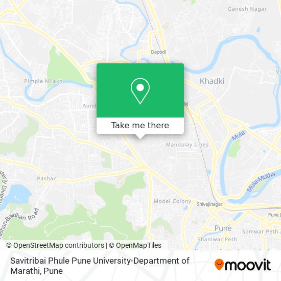 Savitribai Phule Pune University-Department of Marathi map