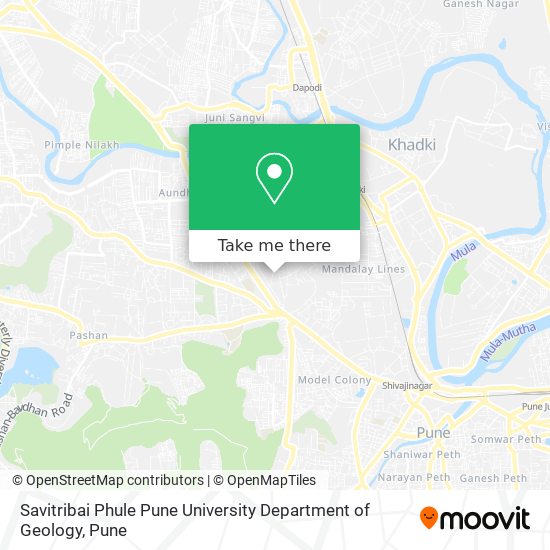 Savitribai Phule Pune University Department of Geology map