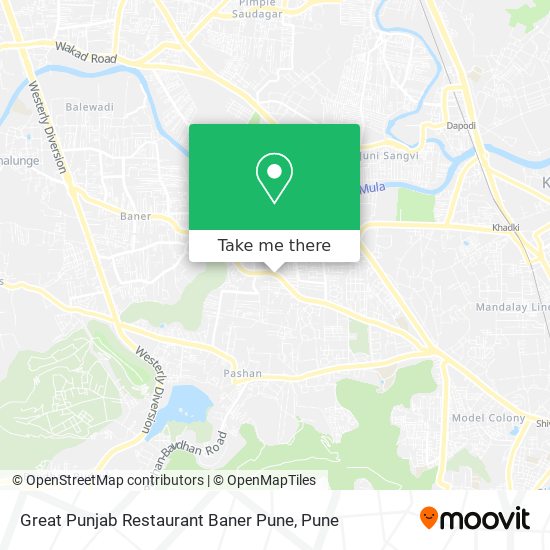 Great Punjab Restaurant Baner Pune map
