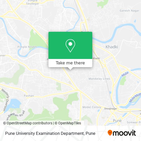 Pune University Examination Department map