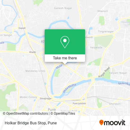 Holkar Bridge Bus Stop map