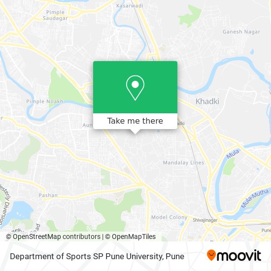 Department of Sports SP Pune University map