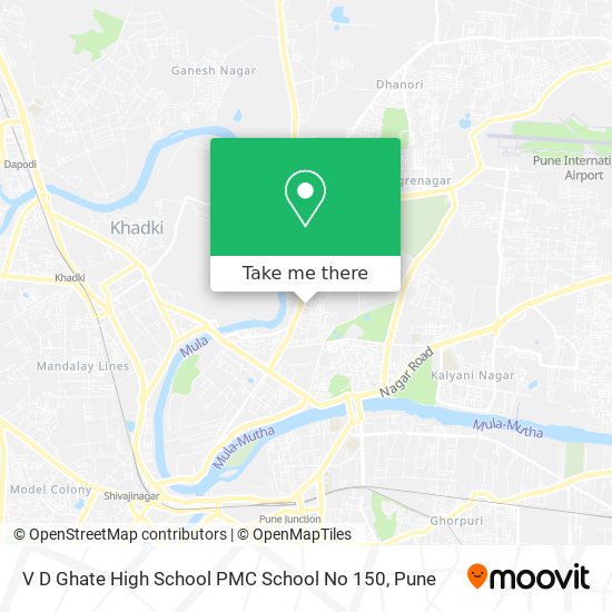 V D Ghate High School PMC School No 150 map