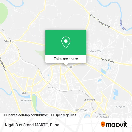Nigdi Bus Stand MSRTC map