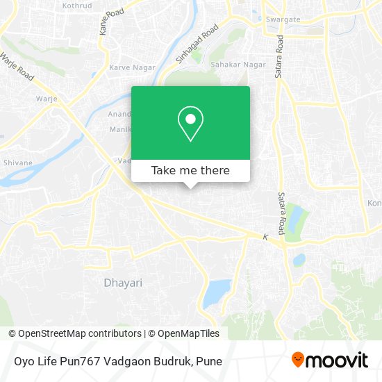 Oyo Life Pun767 Vadgaon Budruk map