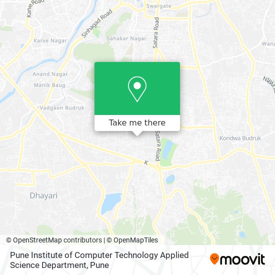 Pune Institute of Computer Technology Applied Science Department map