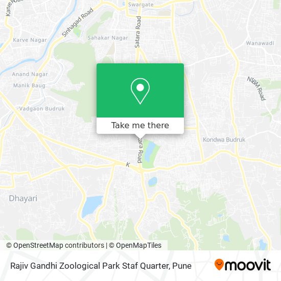 Rajiv Gandhi Zoological Park Staf Quarter map
