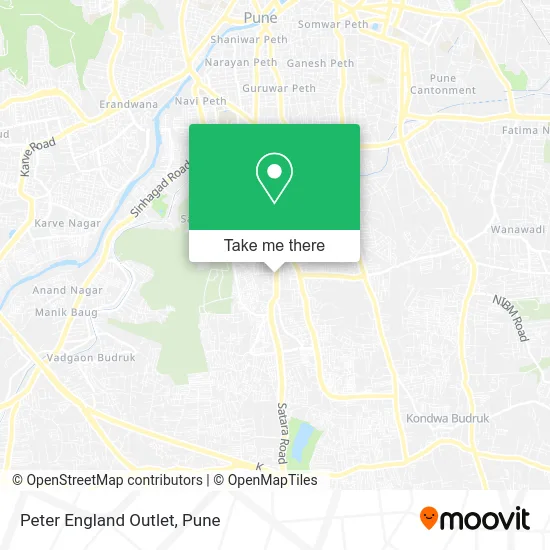 Peter England Outlet map