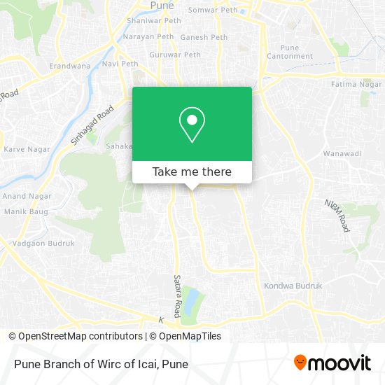 Pune Branch of Wirc of Icai map