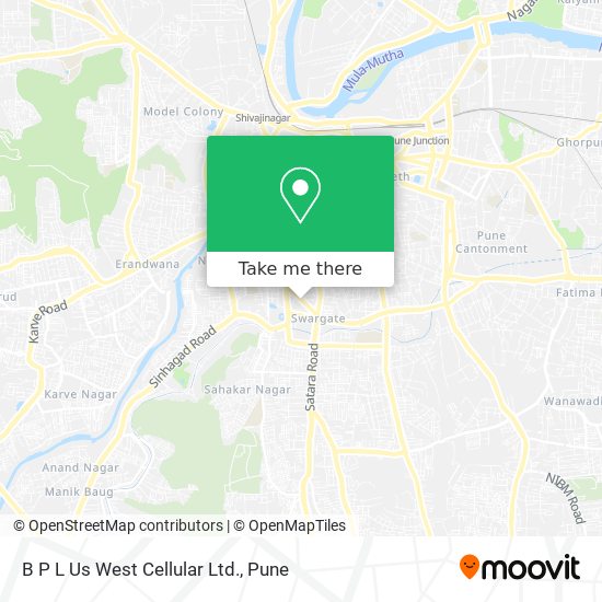 B P L Us West Cellular Ltd. map