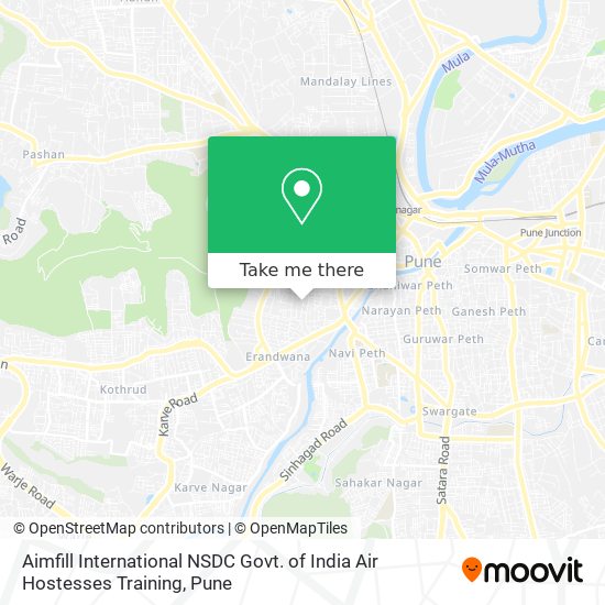 Aimfill International NSDC Govt. of India Air Hostesses Training map