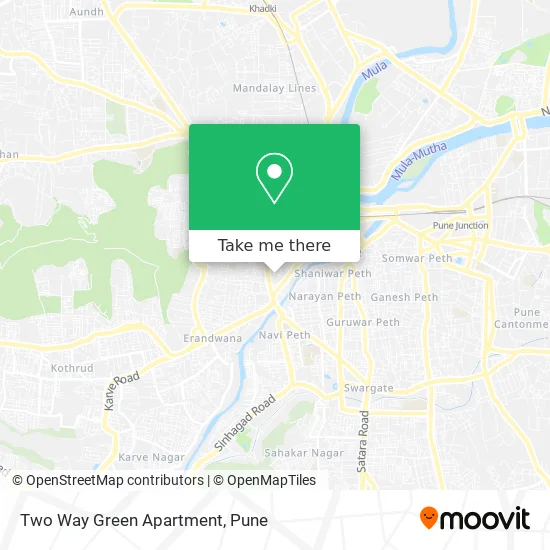 Two Way Green Apartment map