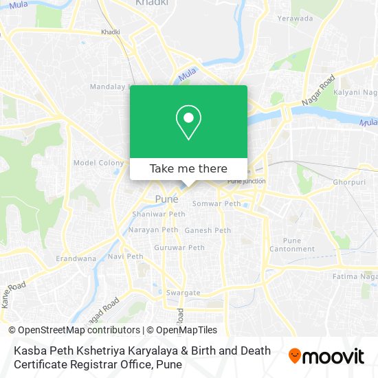 Kasba Peth Kshetriya Karyalaya & Birth and Death Certificate Registrar Office map