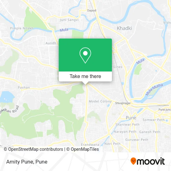 Amity Pune map