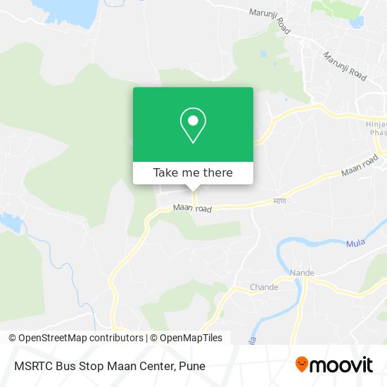 MSRTC Bus Stop Maan Center map