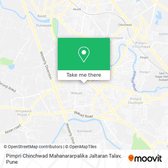Pimpri Chinchwad Mahanararpalika Jaltaran Talav map