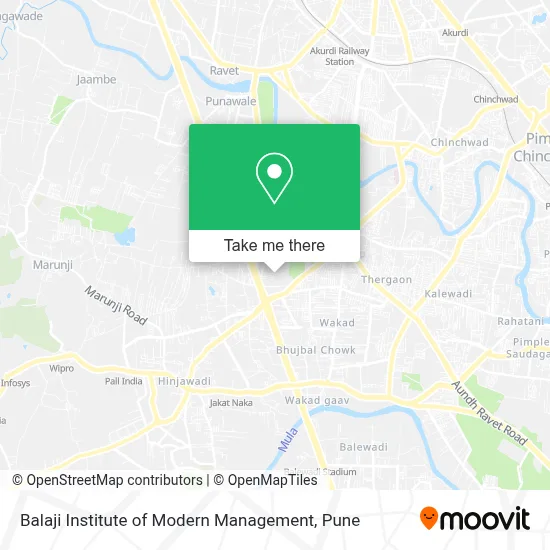Balaji Institute of Modern Management map