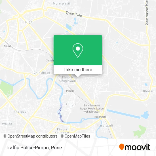 Traffic Police-Pimpri map