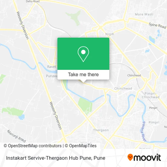 Instakart Servive-Thergaon Hub Pune map