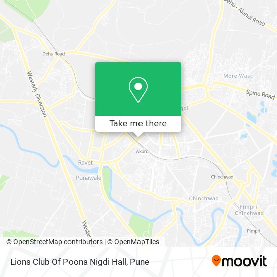 Lions Club Of Poona Nigdi Hall map
