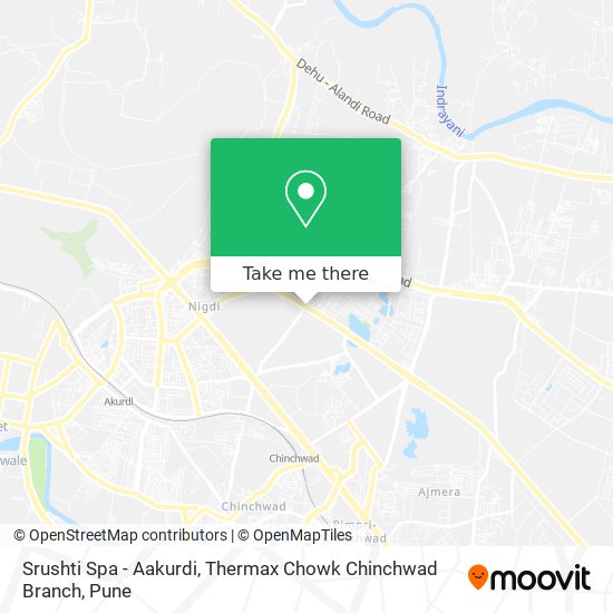 Srushti Spa - Aakurdi, Thermax Chowk Chinchwad Branch map