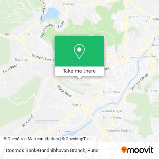 Cosmos Bank-Gandhibhavan Branch map